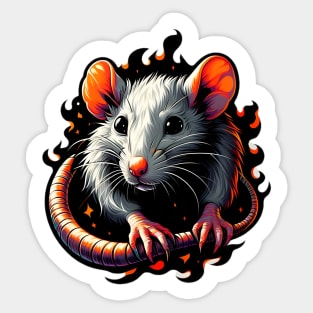 Half body rat vector urban street art style Sticker